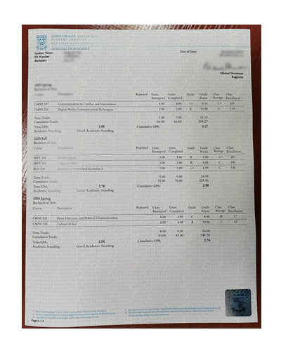 SFU Transcript-How much a copy of Simon Fraser University Transcript?