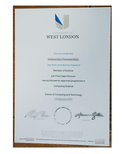 Order University of West London fake Degree Certificate Online
