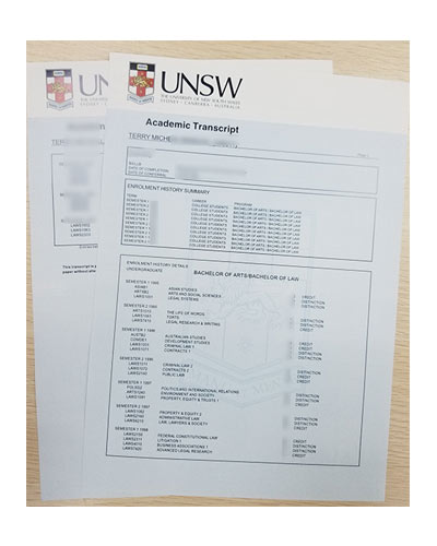 UNSW Transcript Sample-Buy UNSW Transcript Online