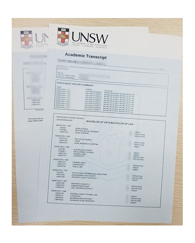 UNSW Transcript Sample-Buy fake UNSW Transcript Online