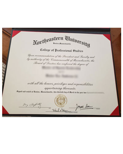 Buy a fake Northeastern University (NU or NEU) certificate and trancript